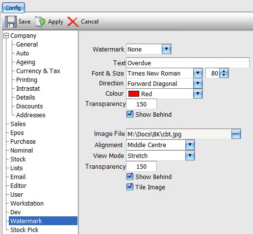 Configurations: Watermark